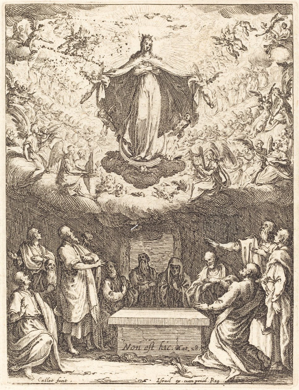 Antagelsen om jomfru af Jacques Callot