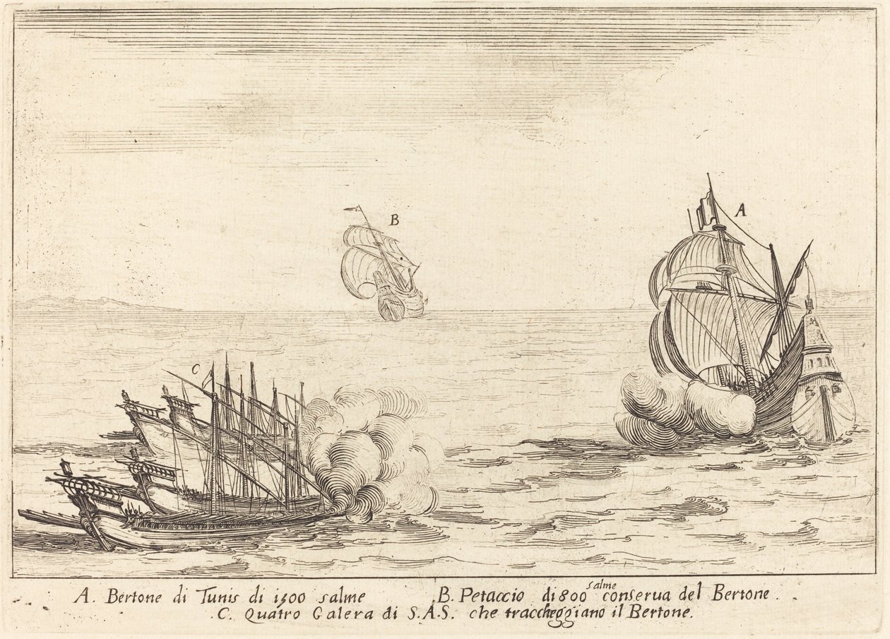 Angrebet, 1617. af Jacques Callot
