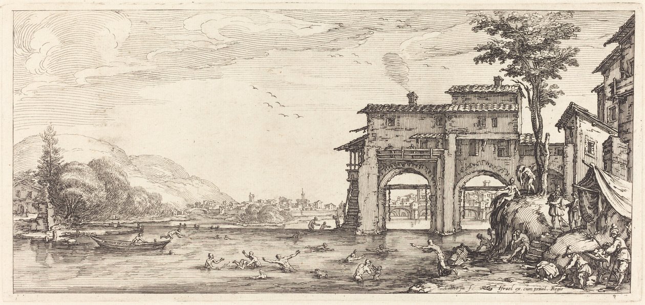 Badegæsterne af Jacques Callot