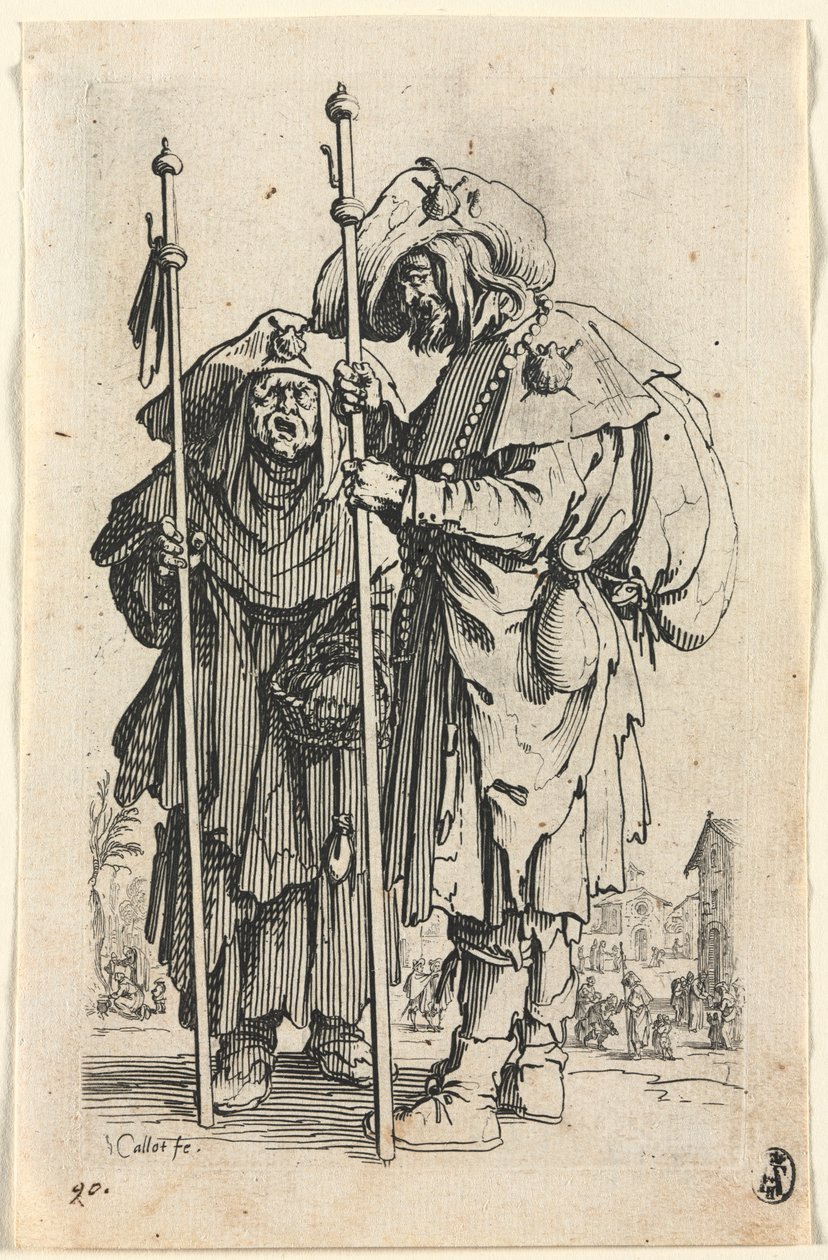 Tiggerne: De to pilgrimme af Jacques Callot