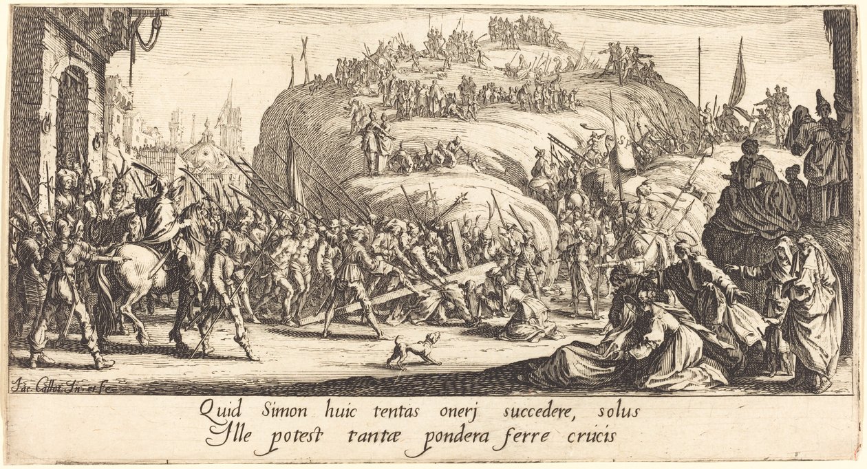 Bærelsen af korset af Jacques Callot