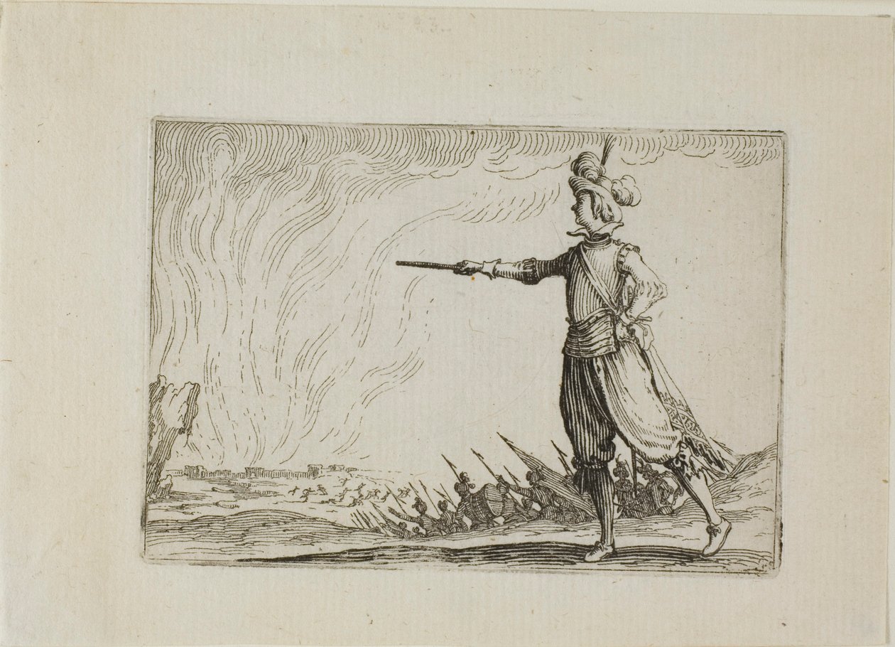 Kommandanten til fods, fra Caprices af Jacques Callot