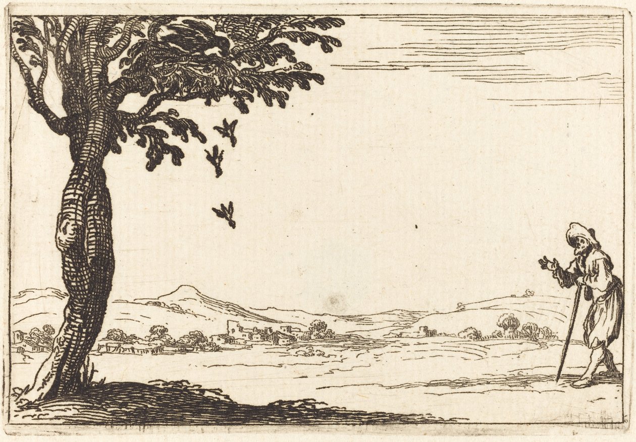 Kragen og hendes unge af Jacques Callot