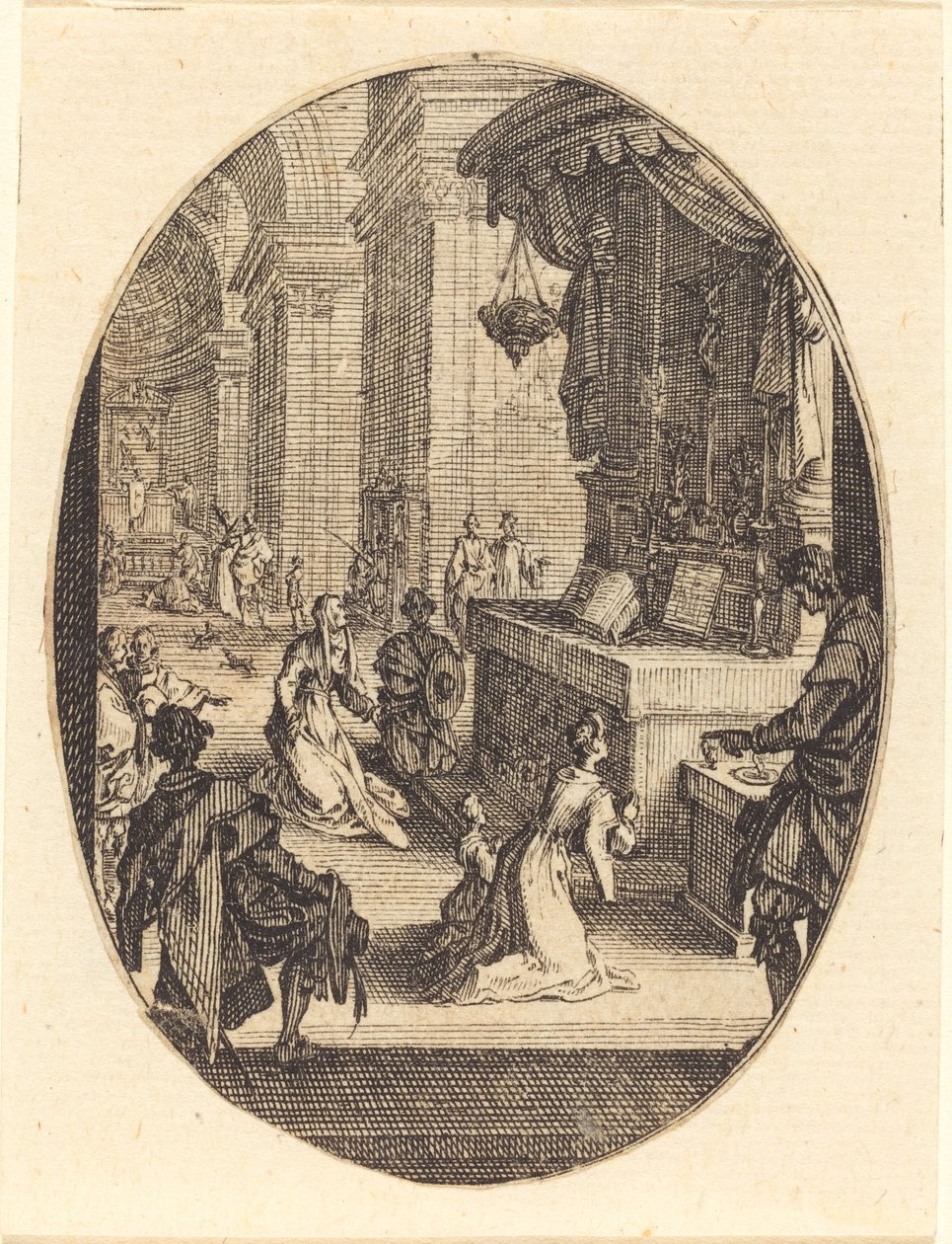 Gudskulten, sandsynligvis 1627. af Jacques Callot