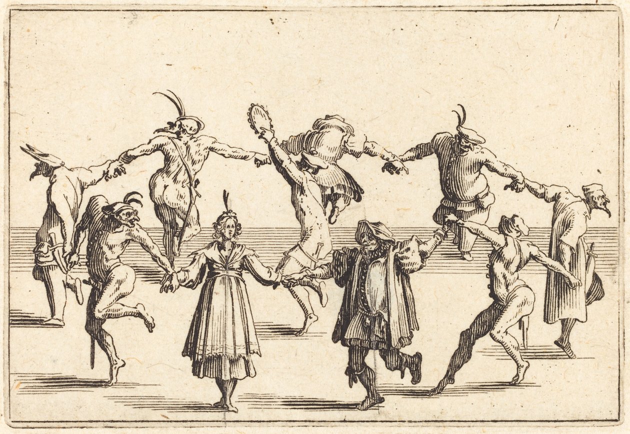 Dansen, ca. 1622. af Jacques Callot
