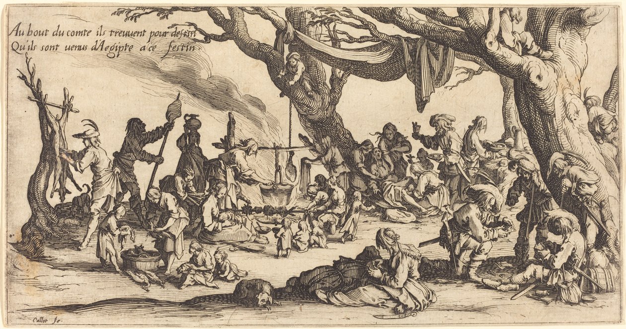 Bøhmernes fest af Jacques Callot