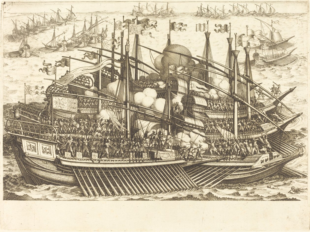 Det første søslag af Jacques Callot