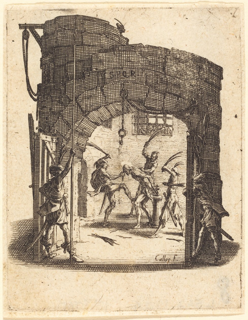Flageleringen, ca. 16241625. af Jacques Callot
