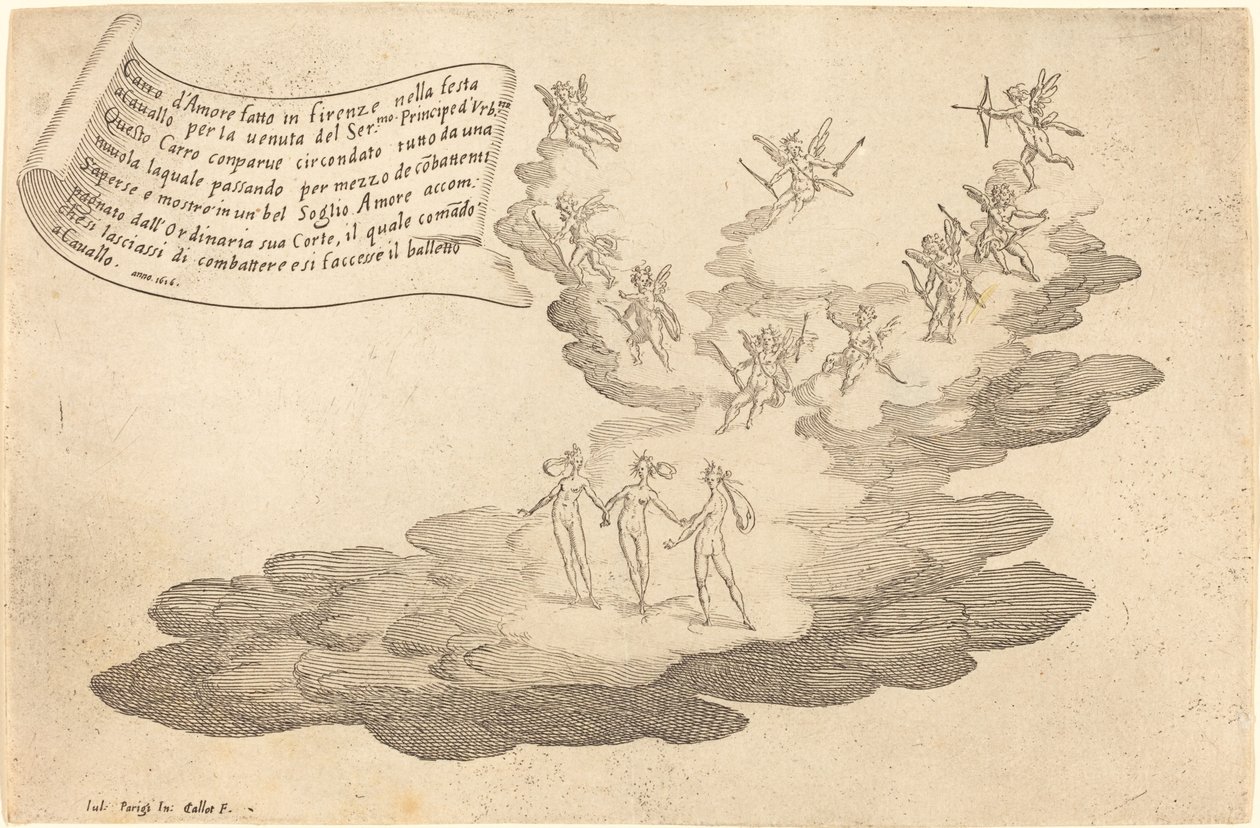 Kærlighedens flyder, 1616. af Jacques Callot