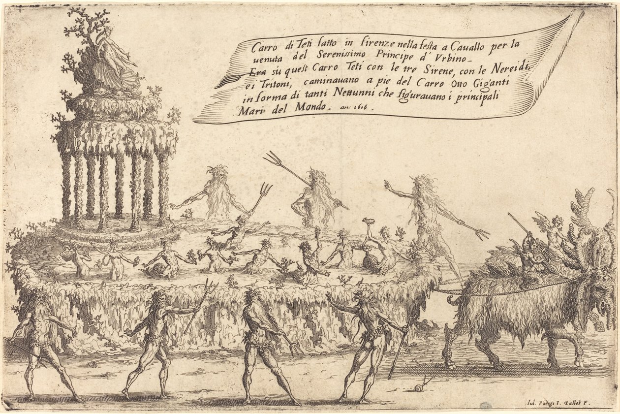 Thetis flyder af Jacques Callot