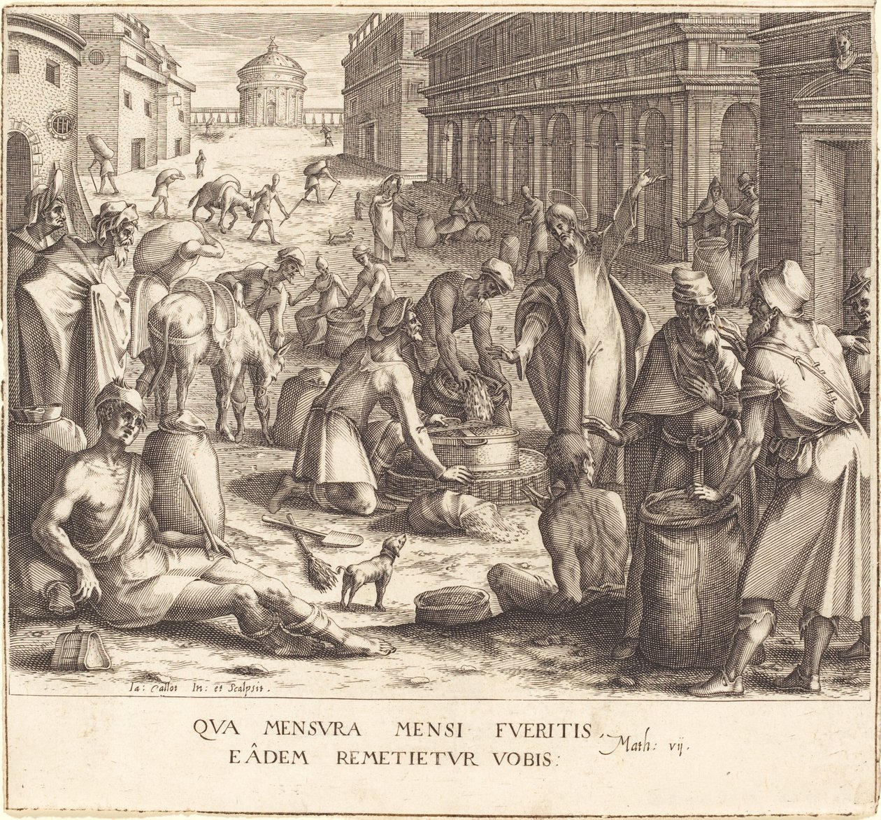 Kornvægterne, 16081611. af Jacques Callot