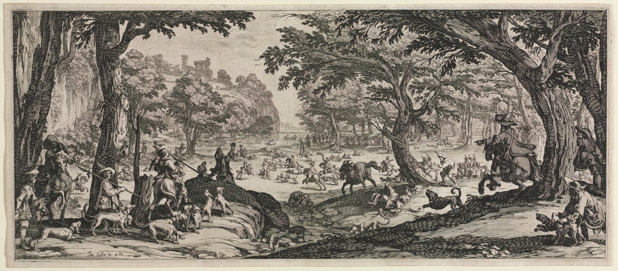 Den store jagt, 1619. af Jacques Callot
