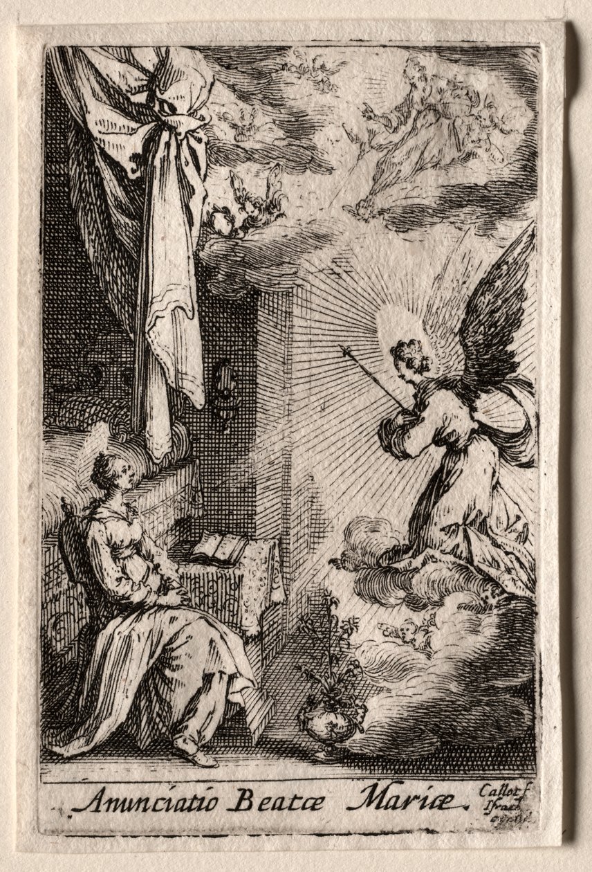 Jomfruens liv: Bebudelsen af Jacques Callot