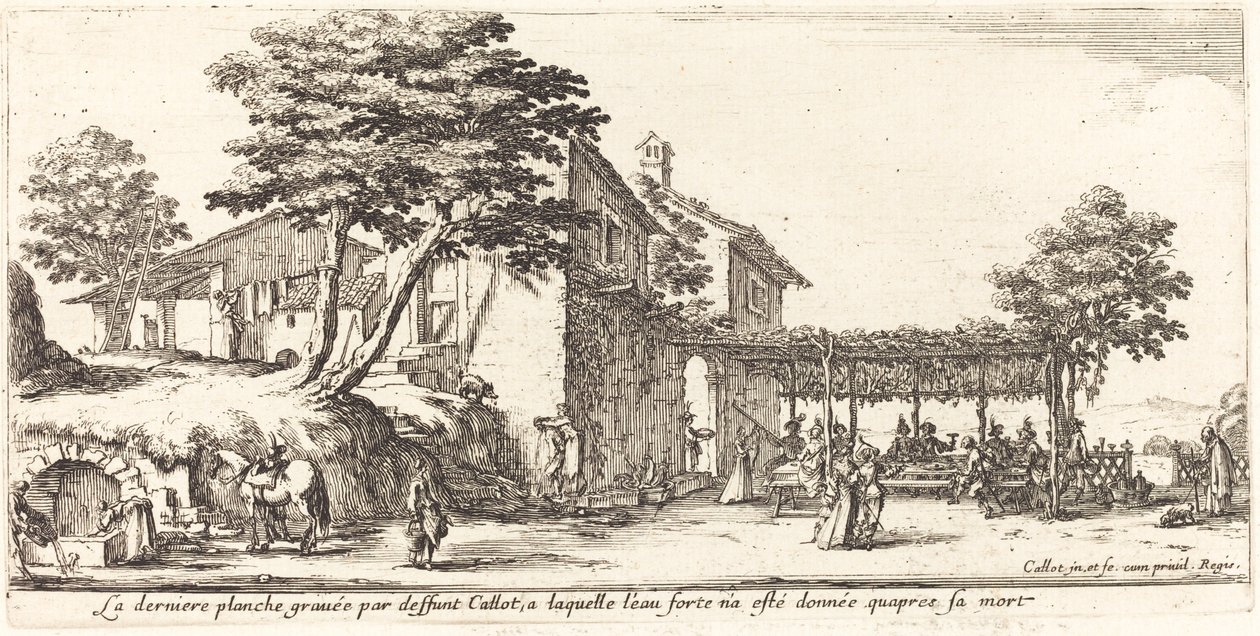 Det lille espalier, 1635. af Jacques Callot