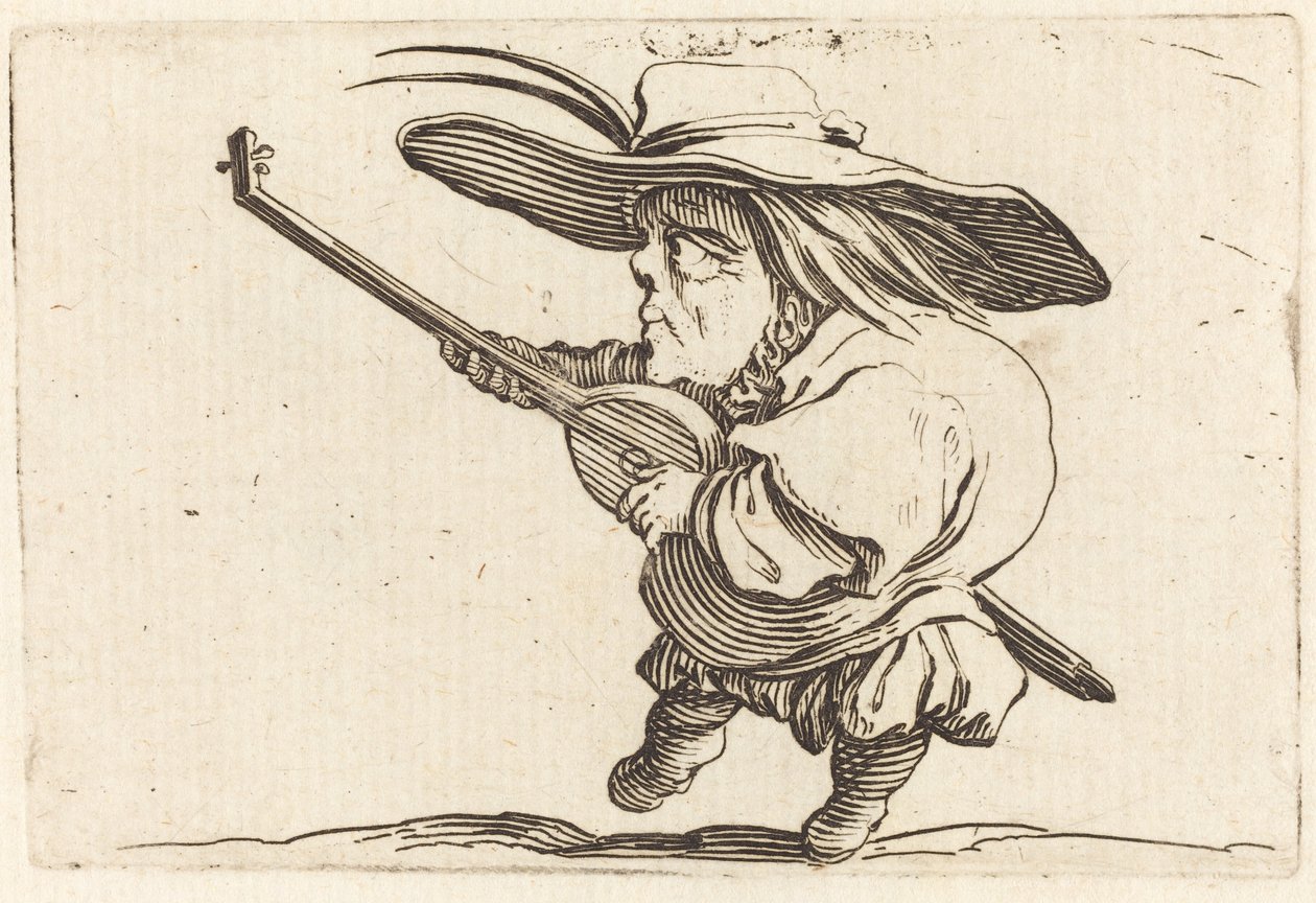 Lutespilleren af Jacques Callot