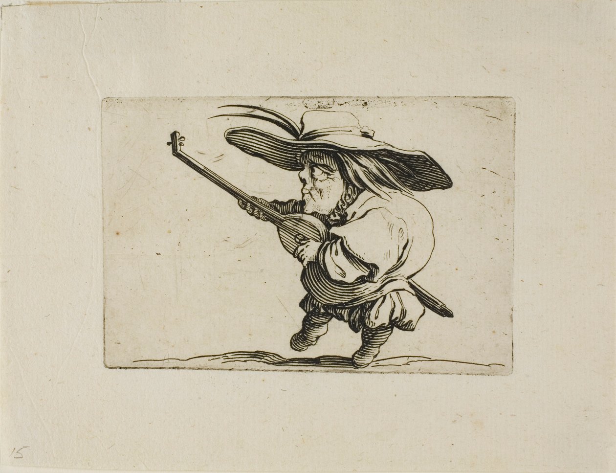 Lutespilleren, fra Varie Figure Gobbi af Jacques Callot