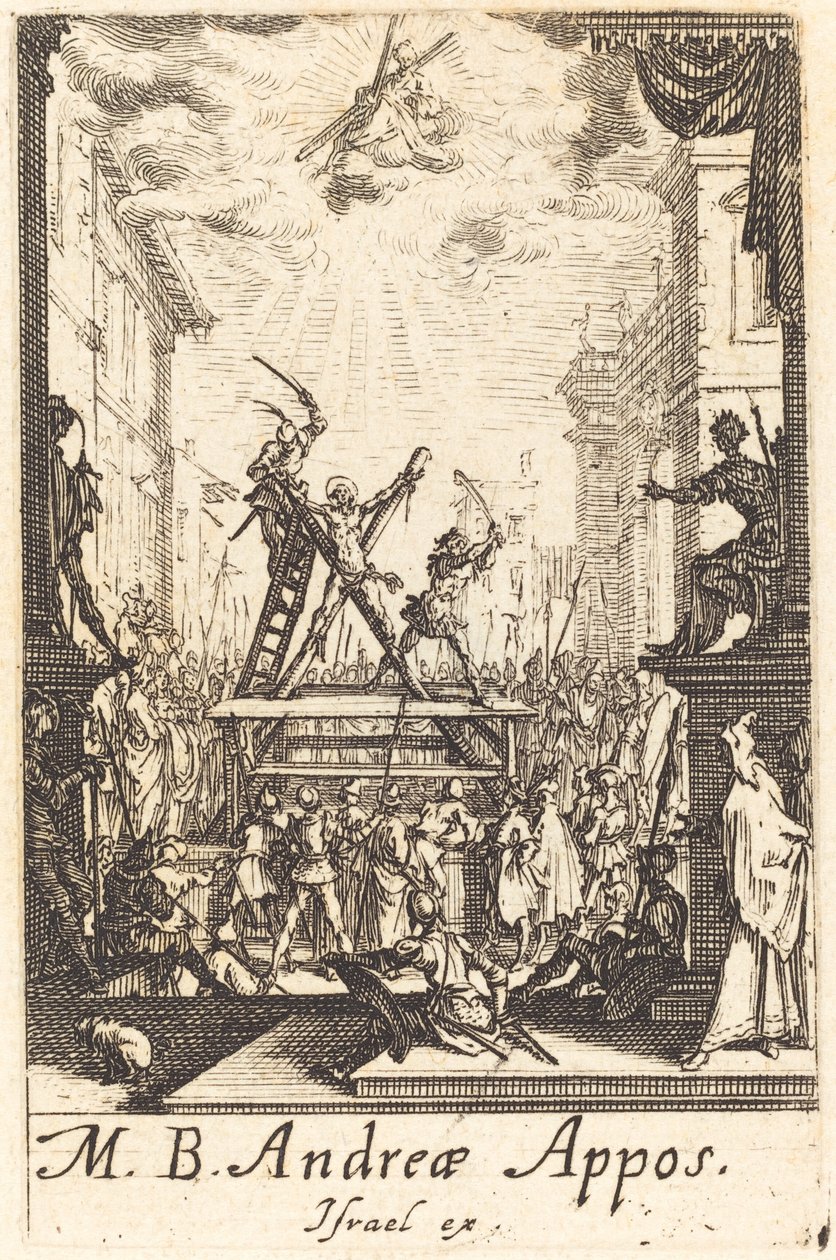 Sankt Andreas Martyrium af Jacques Callot