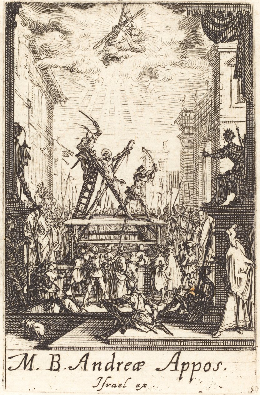 Sankt Andreas Martyrium af Jacques Callot