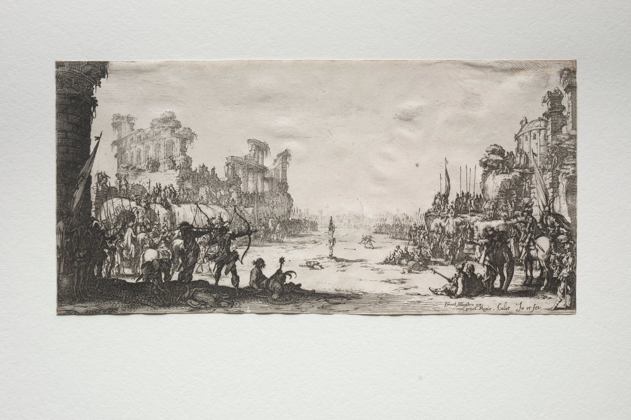 Sankt Sebastians martyrium. af Jacques Callot