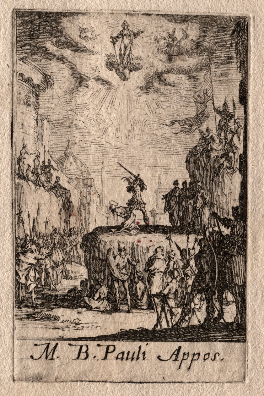 Apostlenes martyrium: Sankt Paulus. af Jacques Callot