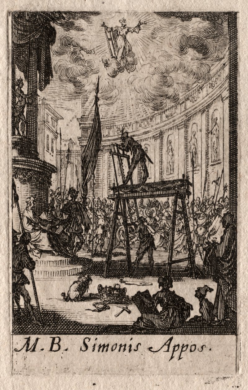 Apostlenes martyrium: Sankt Simon af Jacques Callot