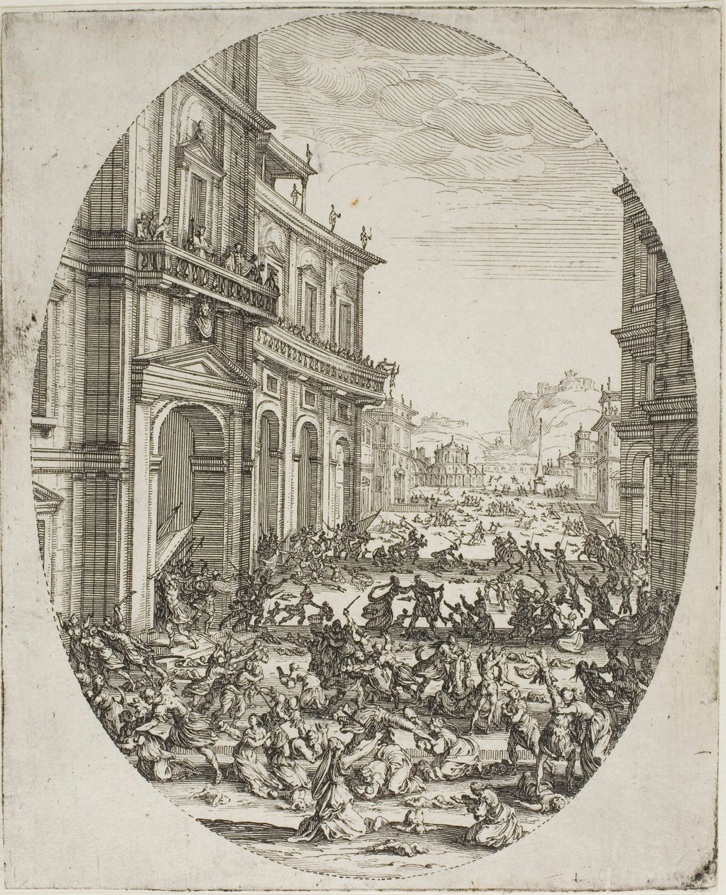 Massakren på de uskyldige (anden plade) af Jacques Callot
