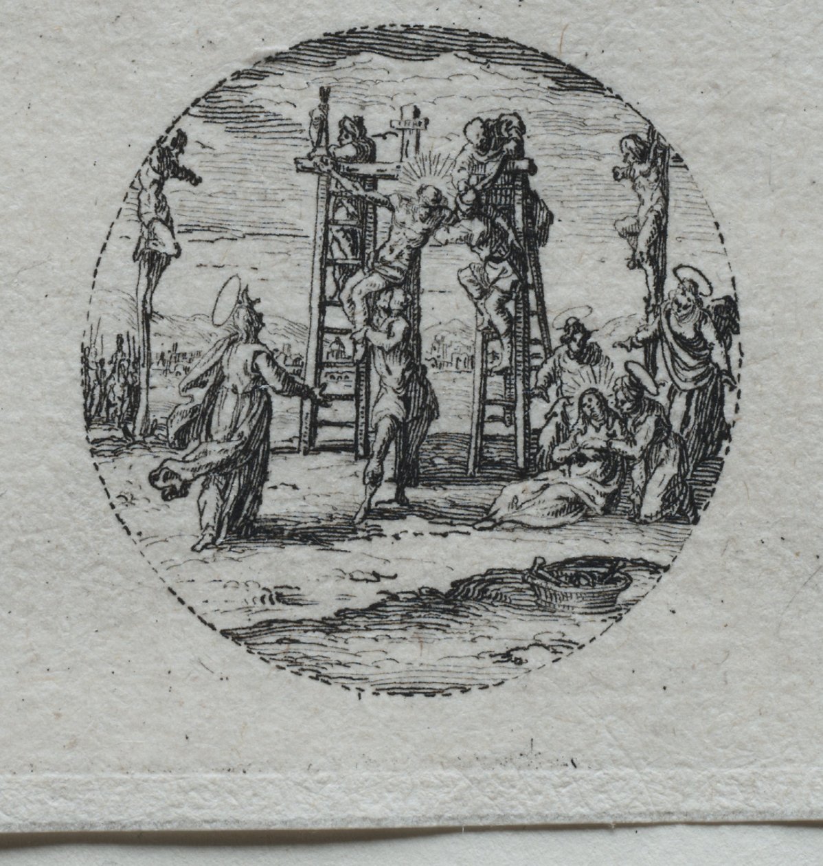 Lidenskabens mysterier: korsfæstelsen. af Jacques Callot