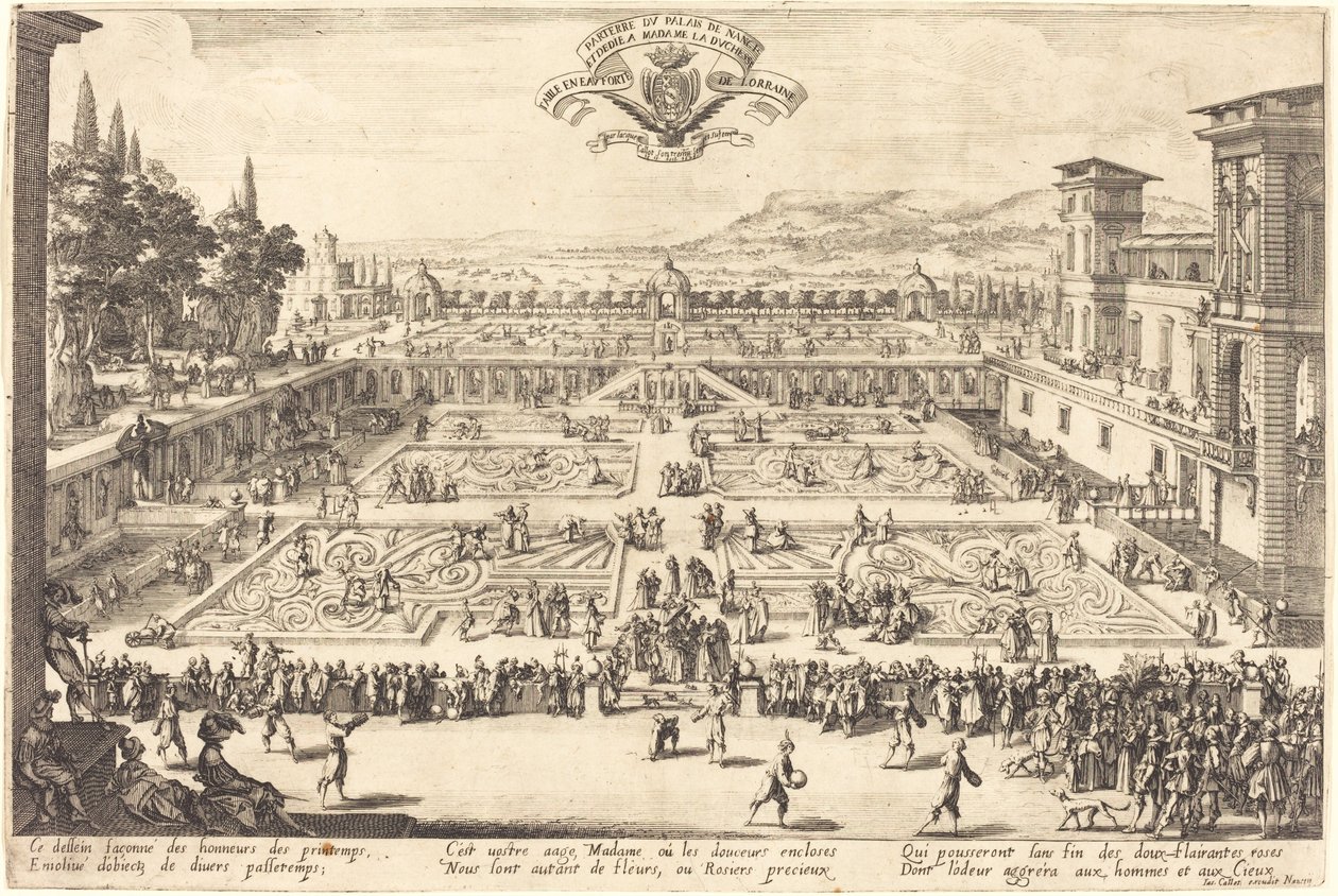 Palace Gardens i Nancy af Jacques Callot