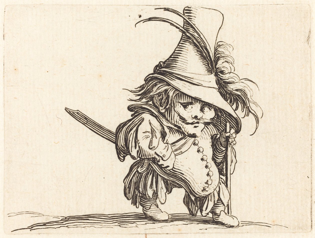 Den potbellied mand med den høje hat af Jacques Callot