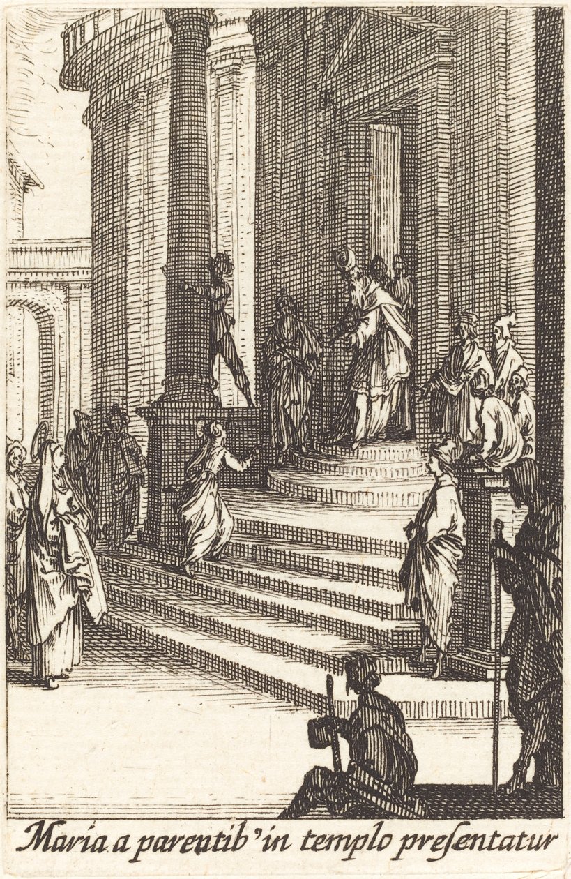 Præsentationen af jomfruen af Jacques Callot