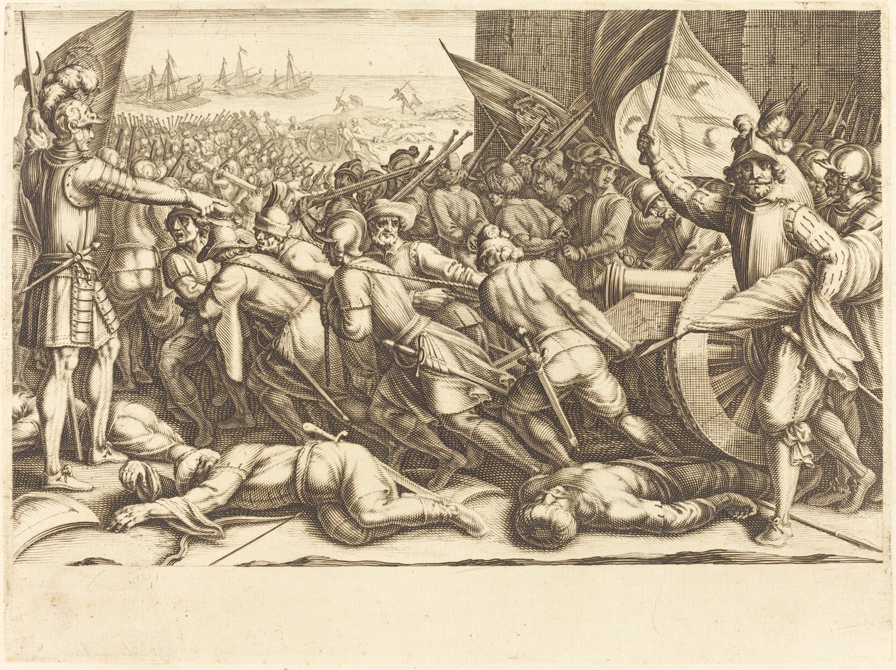 Tyrkernes genindskibning, ca. 1614. af Jacques Callot