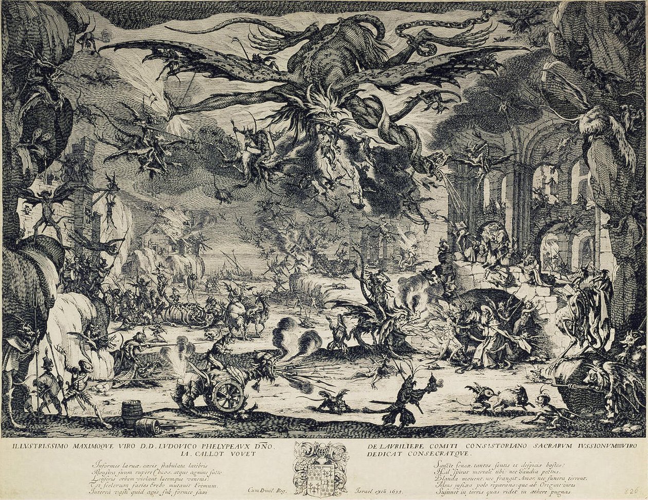 Sankt Anthonys fristelse, 1635 af Jacques Callot