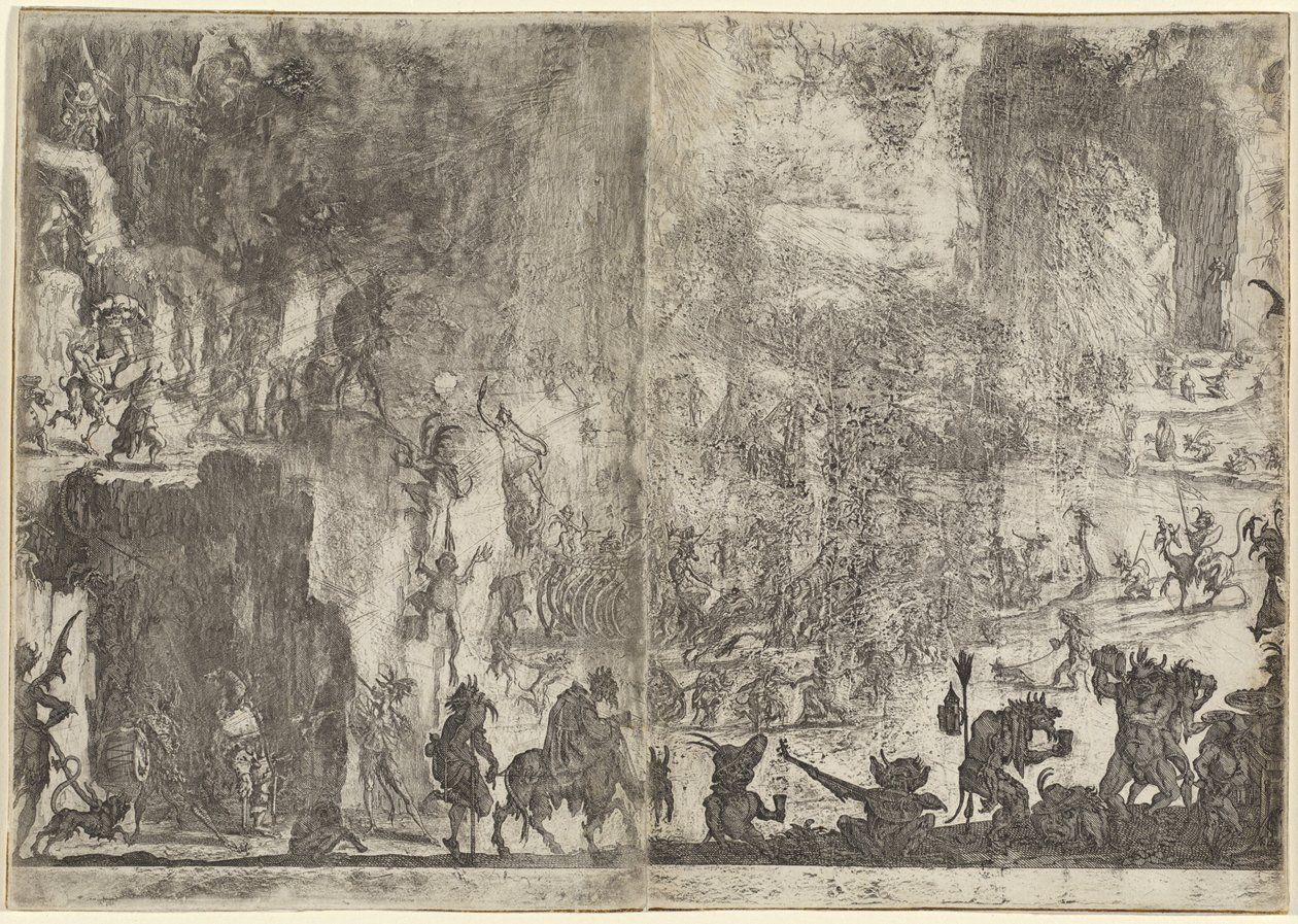 The Temptation of Saint Anthony [første version] af Jacques Callot