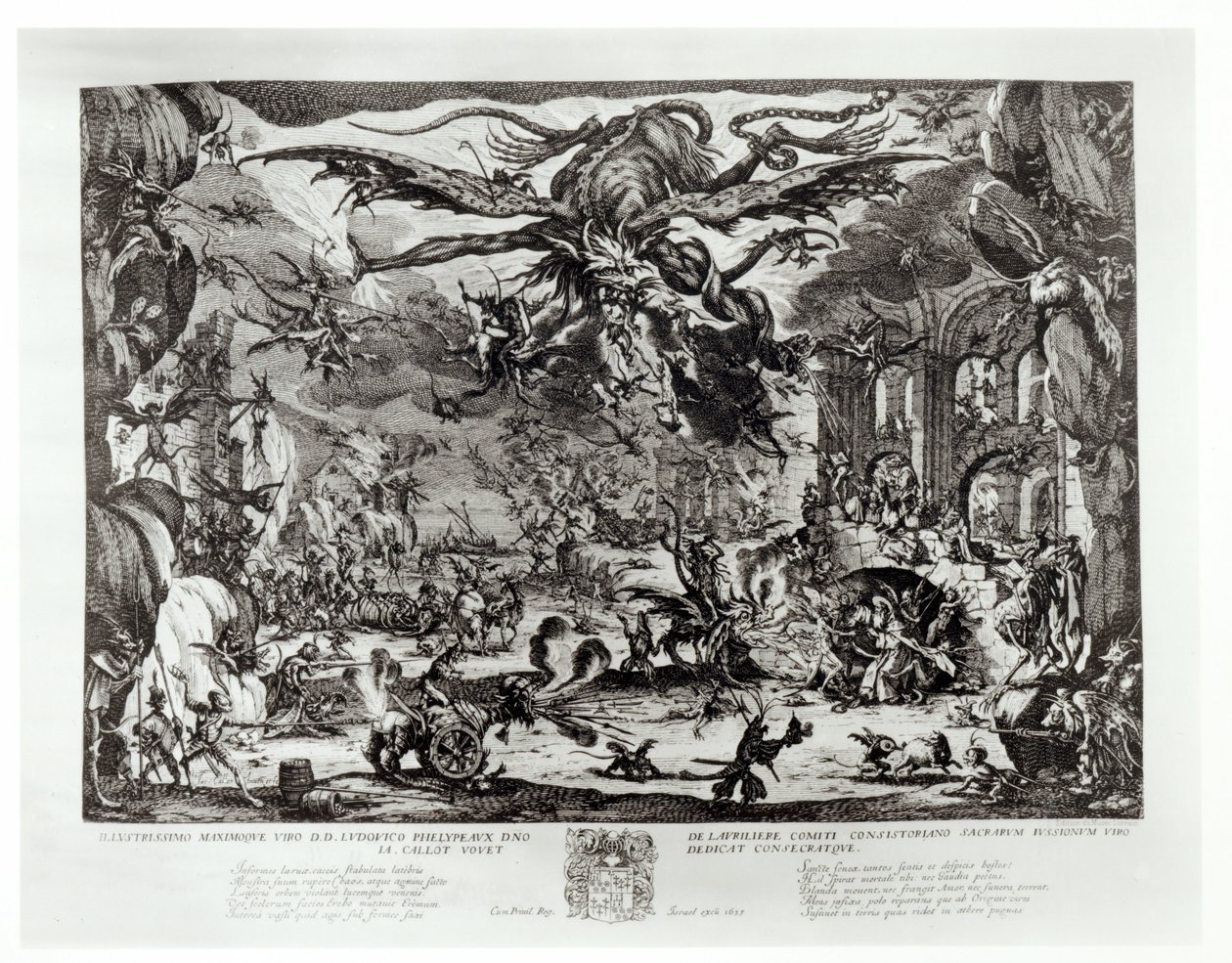 Sankt Anthonys fristelse, 1600-tallet af Jacques Callot