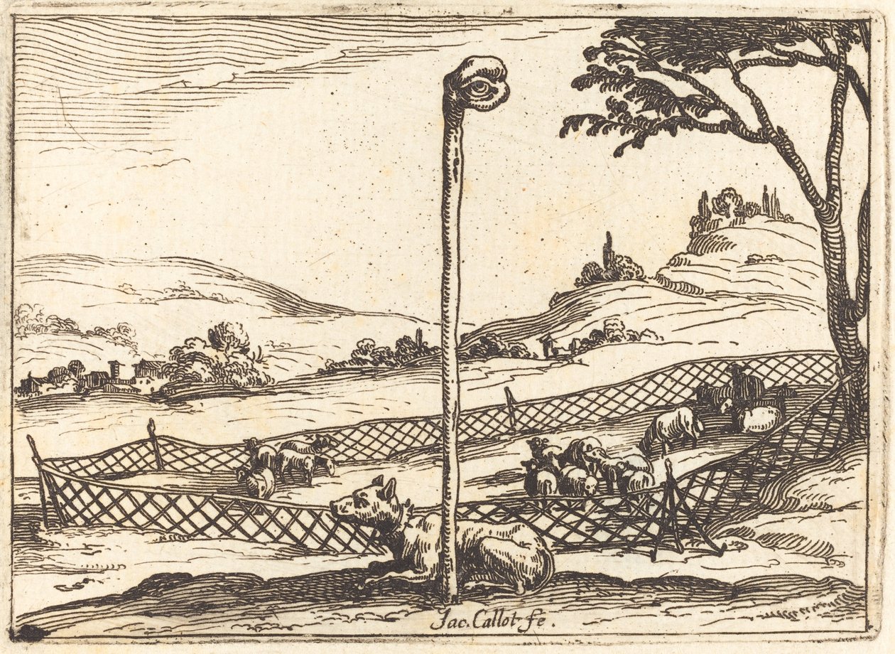 Det årvågne øje, 1628. af Jacques Callot
