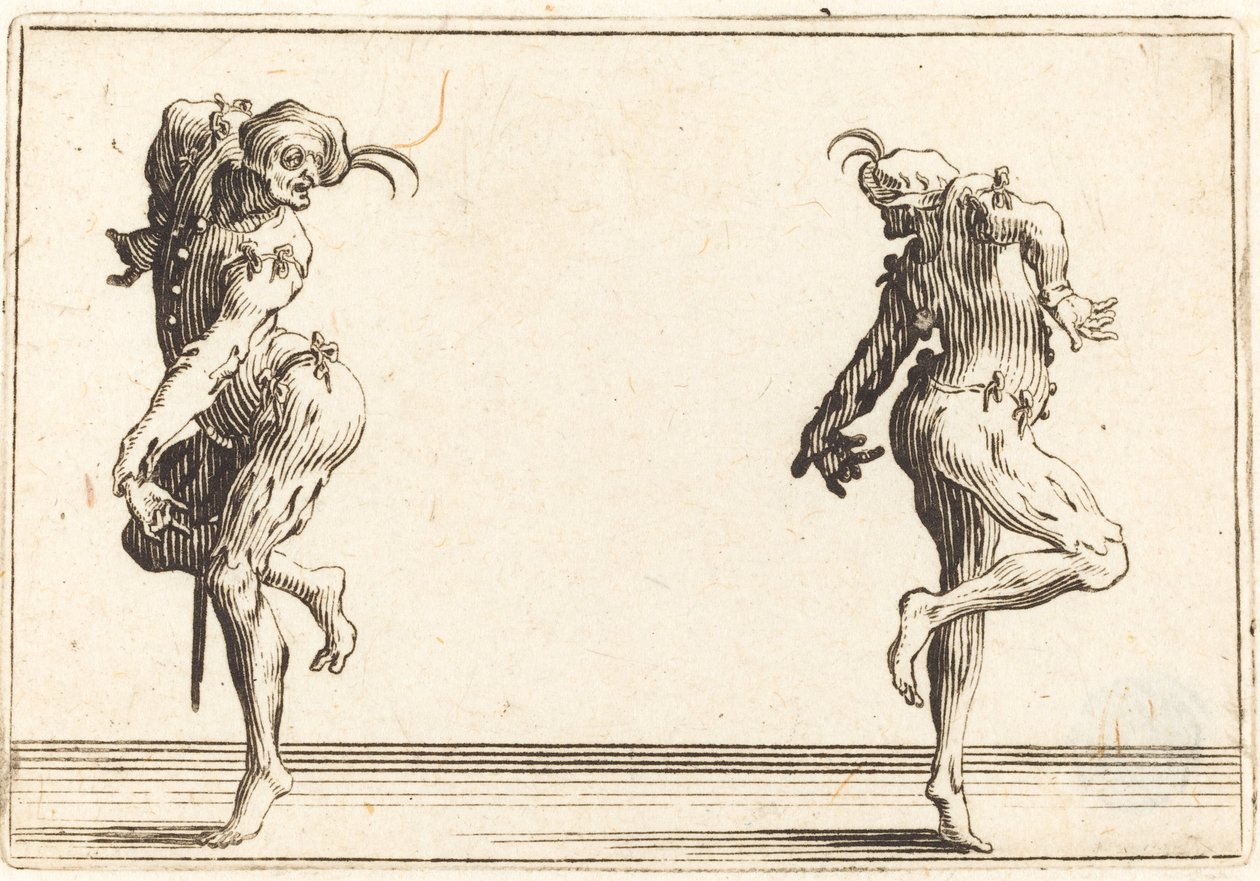 To Pantaloons danser af Jacques Callot