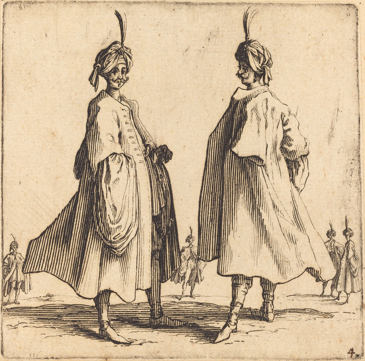 To tyrkere, 1617 og 1621. af Jacques Callot