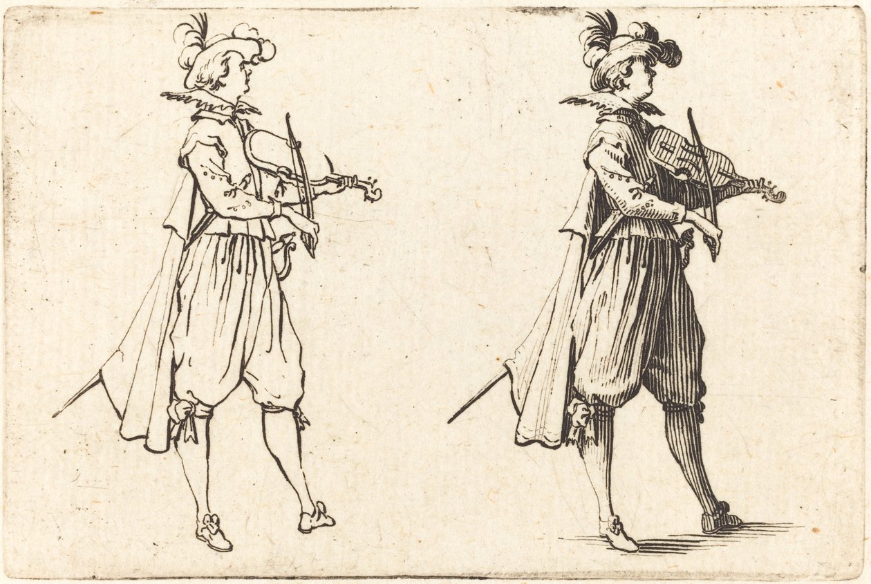 Violinist af Jacques Callot