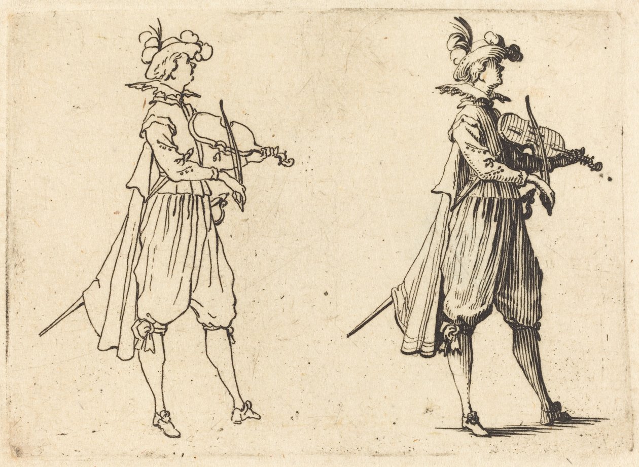 Violinist af Jacques Callot