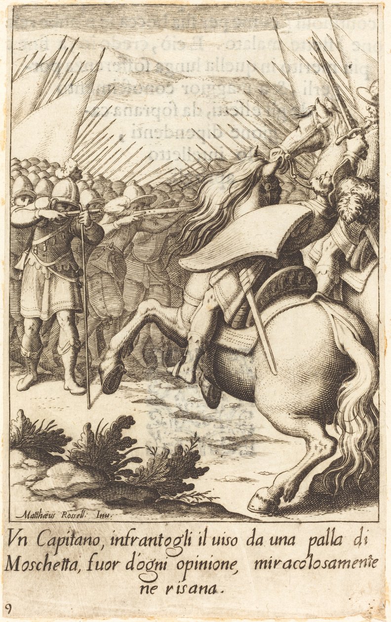 Kaptajnen af Jacques Callot after Matteo Rosselli