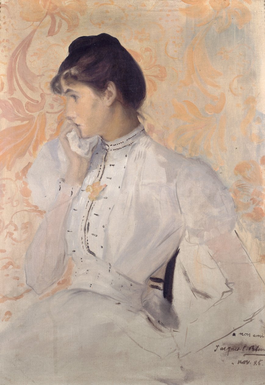 Portræt af Henriette Chabot, 1886. af Jacques Emile Blanche