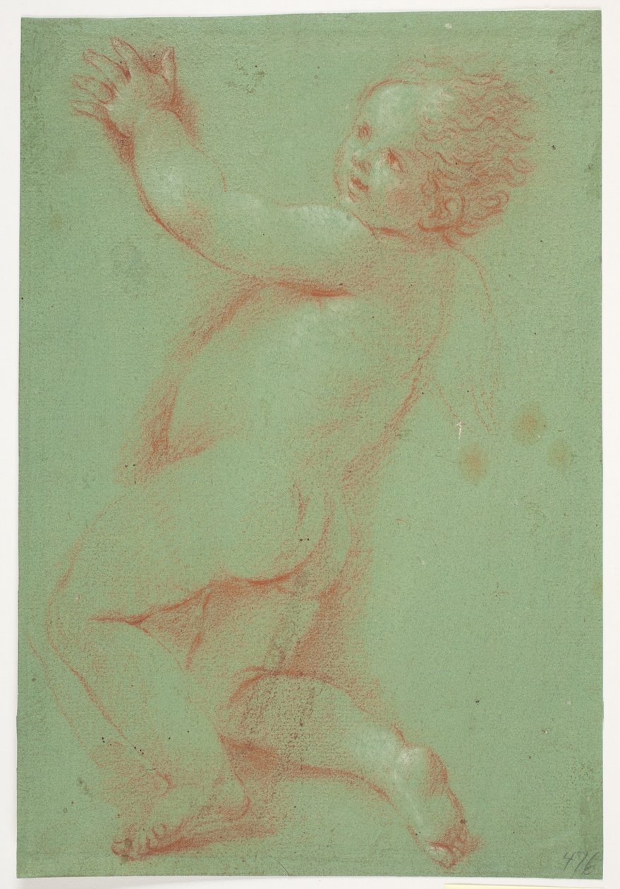 Halvknælende erot? engel? af Jacques Francois Joseph Saly