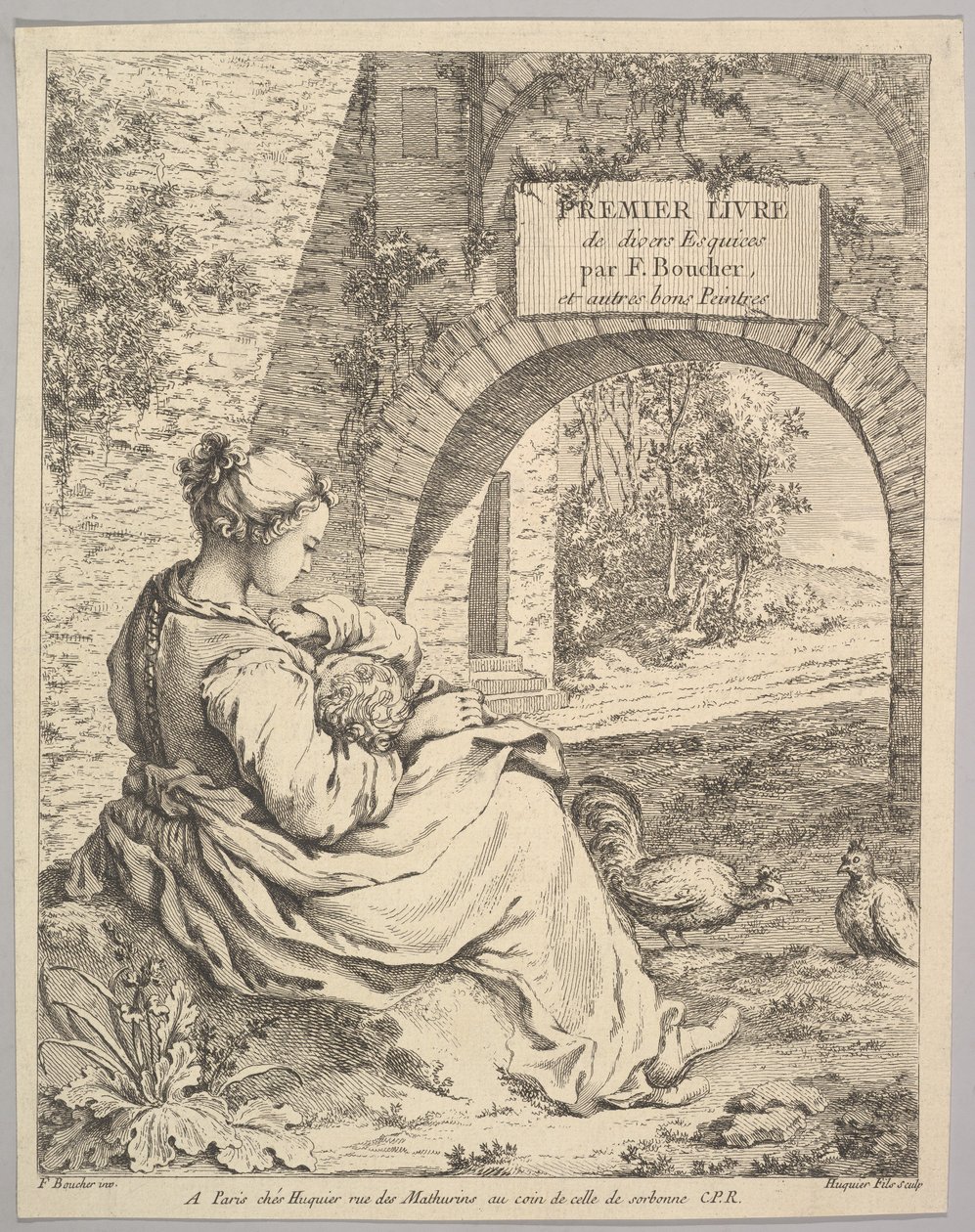 Frontispice, midten til slutningen af det 18. århundrede. af Jacques Gabriel Huquier