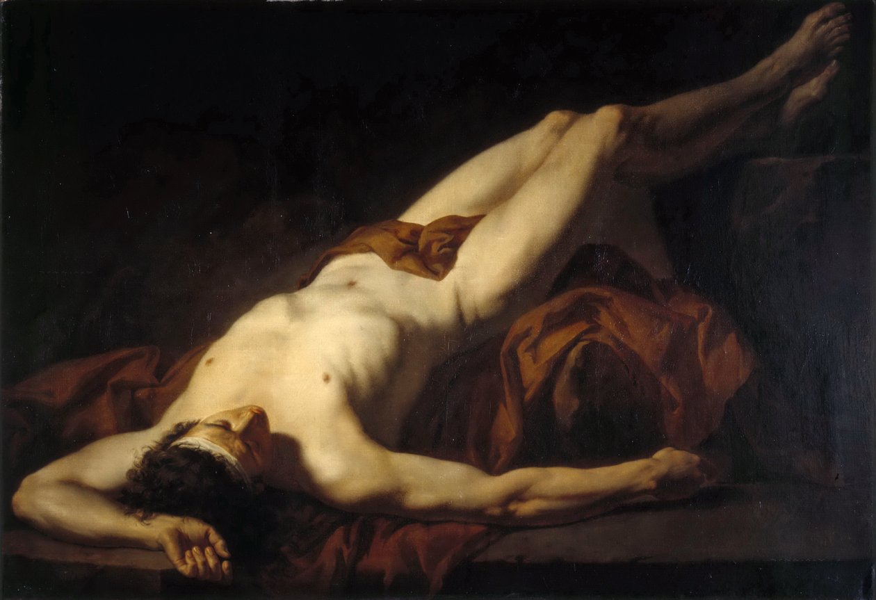 Mand nøgen Hector af Jacques Louis David