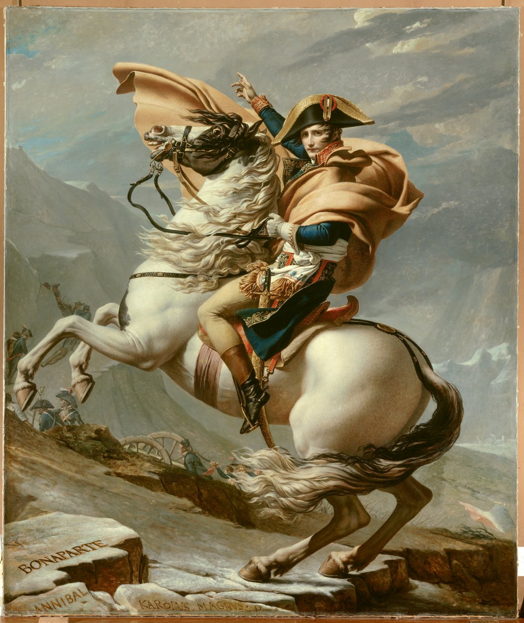 Napoleon krydser alperne af Jacques Louis David