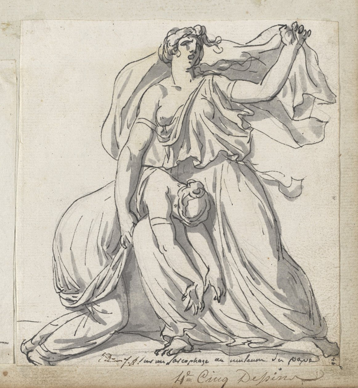 Niobe og hendes datter af Jacques Louis David