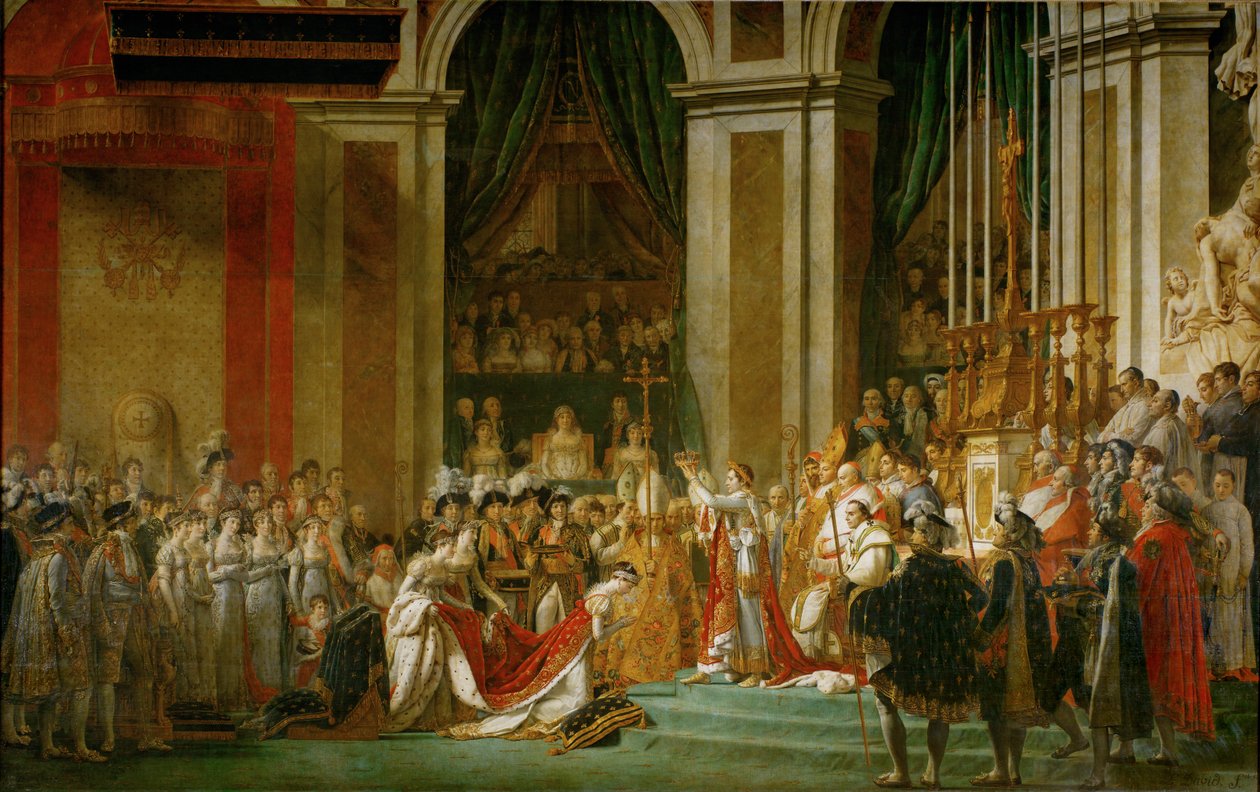 Kroningen af Napoleon i Notre-Dame ... af Jacques Louis David