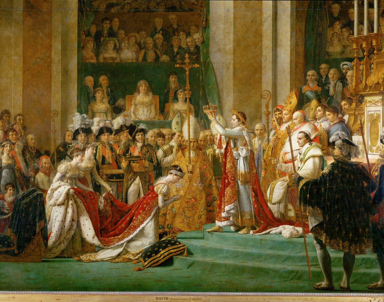 Kroningen af Napoleon i Notre-Dame ... af Jacques Louis David