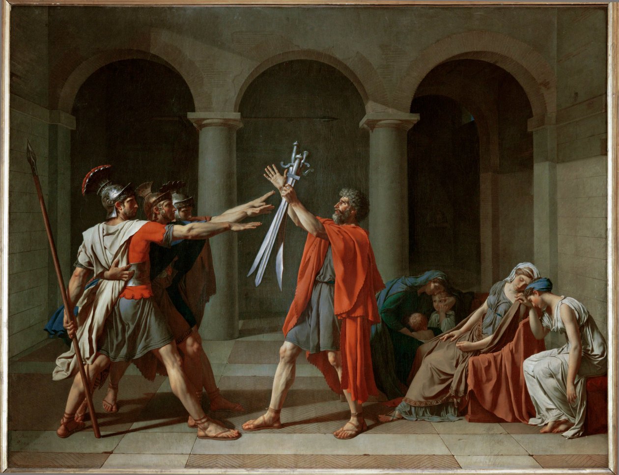 Horatii-eden ... af Jacques Louis David