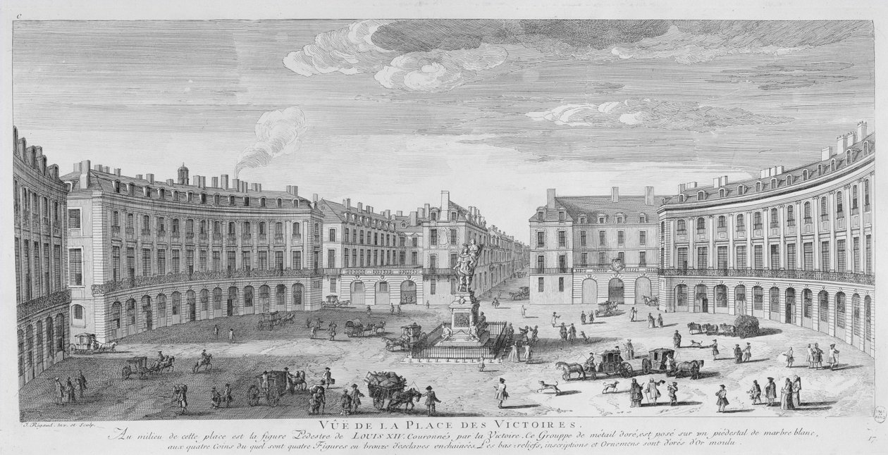 Place des Victoires, Paris (gravering) af Jacques Rigaud